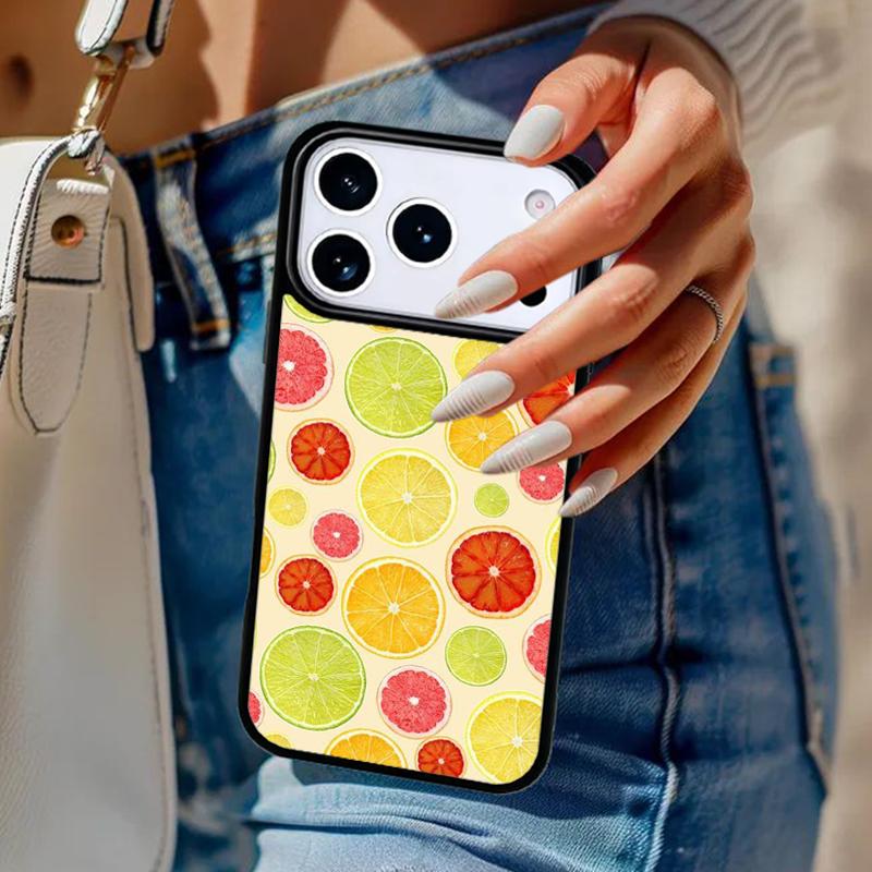 Orange Pattern Phone Case For iPhone 17 Air 14 15 13 12 Max Cover For Apple 16e 11 Pro Max Plus Coque