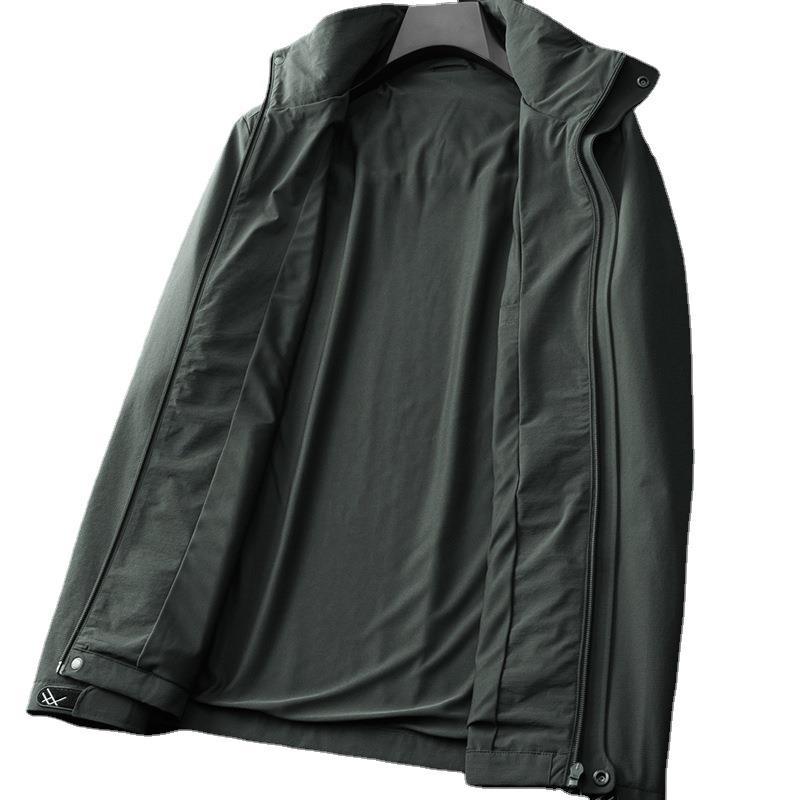 Мужские свободные осенние и зимние топы с капюшоном для мужчин среднего и пожилого возраста просты и универсальны