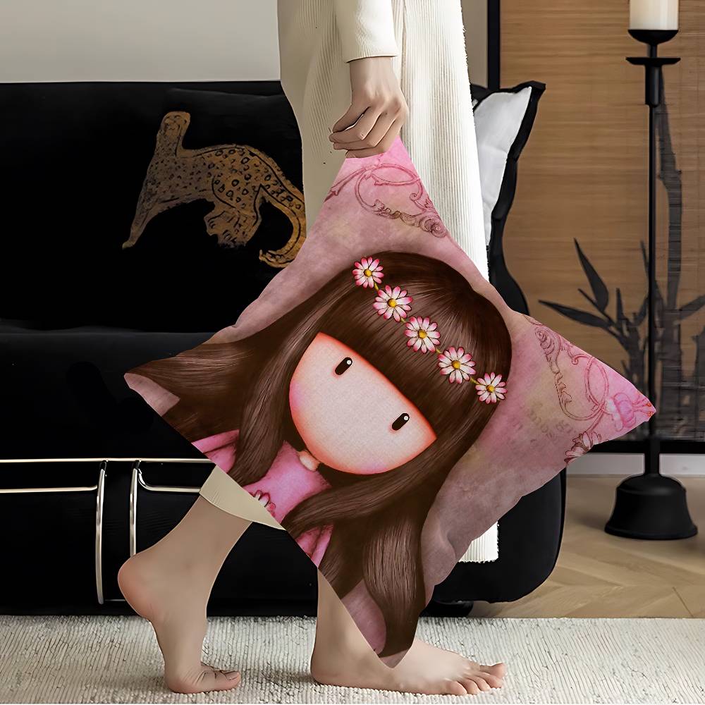 Cute Gorjusses Cartoon S-Santoro Pillow Cover Sofa Cushion Cover Home Room Decoration Children Gift