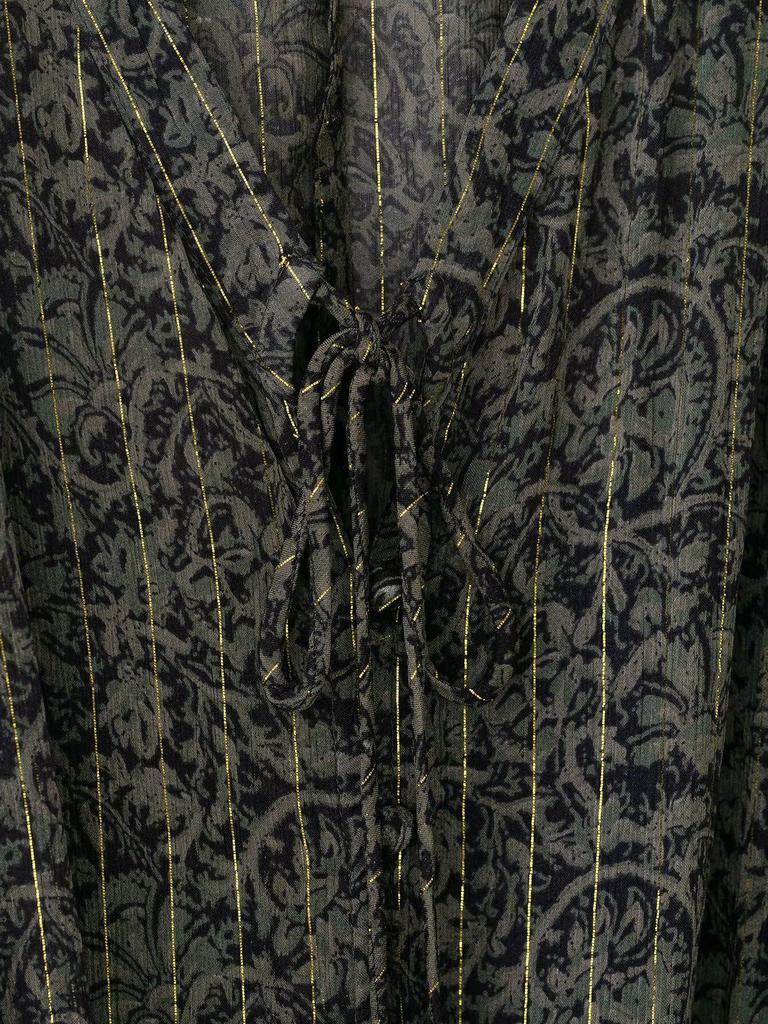 Women's Spring Fashion Metallic Thread Print Dress, European American Style