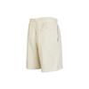 Adidas FW22 Solid Color Logo Print Drawstring Straight Leg Casual Shorts Men Bottoms Beige HZ7029