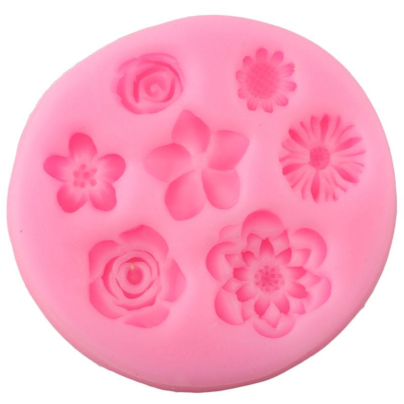 Дейзи дикая хризантема цветок силиконовая форма DIY формы для выпечки кексов помадка инструменты для украшения торта шоколадные конфеты смоляная форма