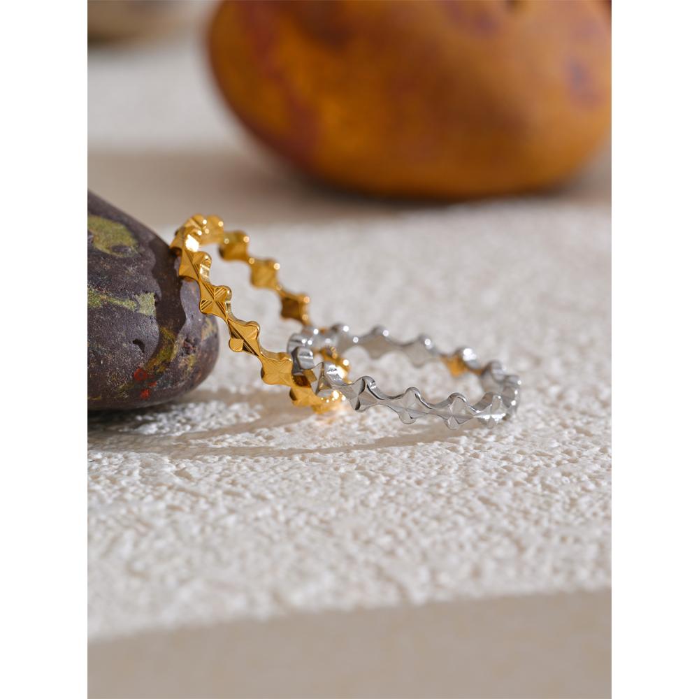 Eetit Минималистское тонкое геометрическое кольцо из нержавеющей стали золотого и серебряного цвета, модные универсальные повседневные ювелирные аксессуары