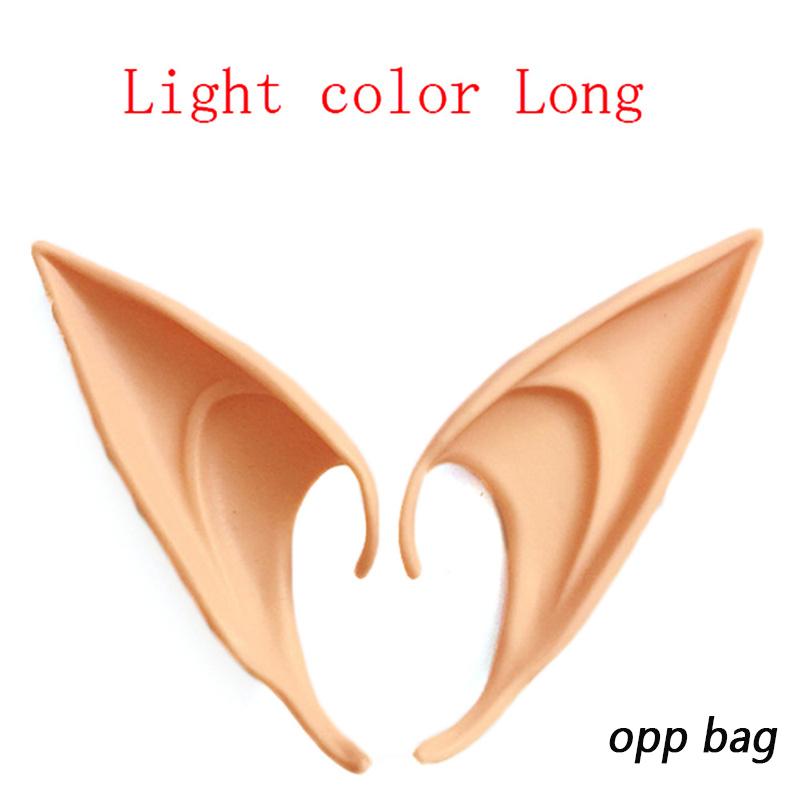 1 пара, Рождественское платье ангела, эльфийские уши, фея, аксессуары для косплея, Хэллоуин, праздничная вечеринка, латексные мягкие безвредные накладные уши, реквизит