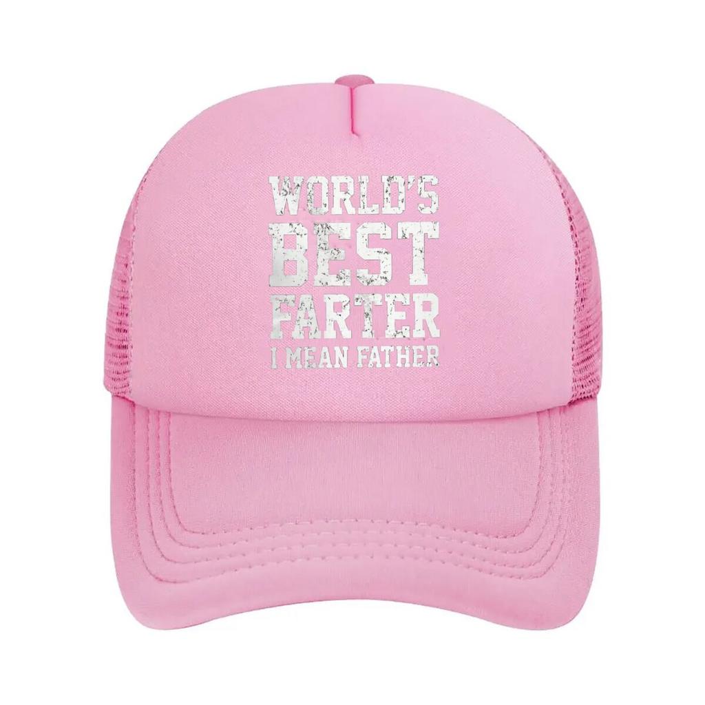 Worlds Best Farter I Mean Father Text Mesh Baseball Cap Casual Hat Outdoor  For Womens Unisex FeUnisex