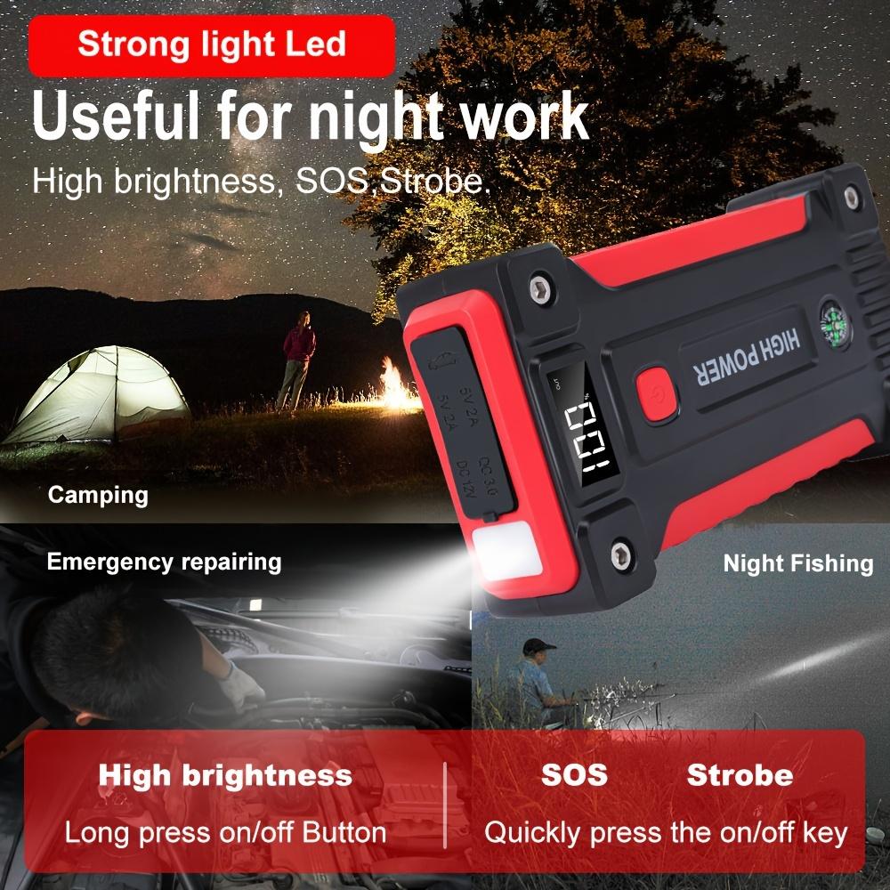 Пусковое устройство Peak Car Jump Starter 2600A для бензиновых двигателей 6,0 л/дизельных двигателей 4,0 л - с функцией аварийного молотка, совместимо с двумя USB-портами и функцией быстрой зарядки QC3.0