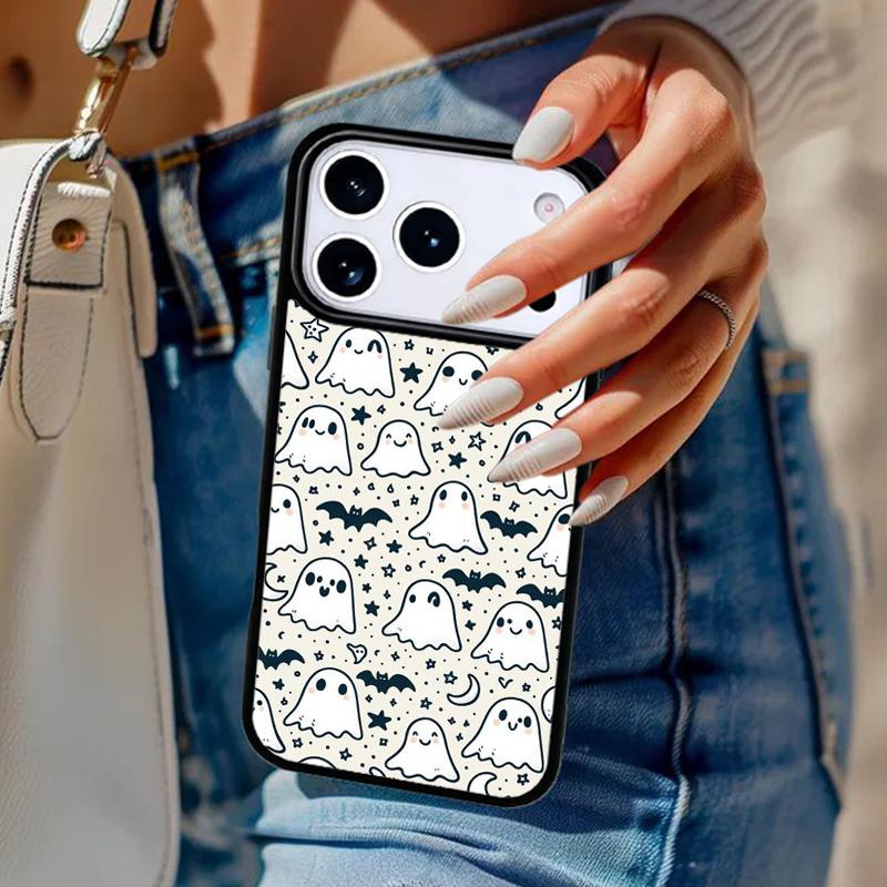 BOO Хэллоуинские призраки Чехол для телефона Для iPhone 17 Air 14 15 13 12 Max Чехол Для Apple 14 15 16 16e 11 Pro Max Plus Coque