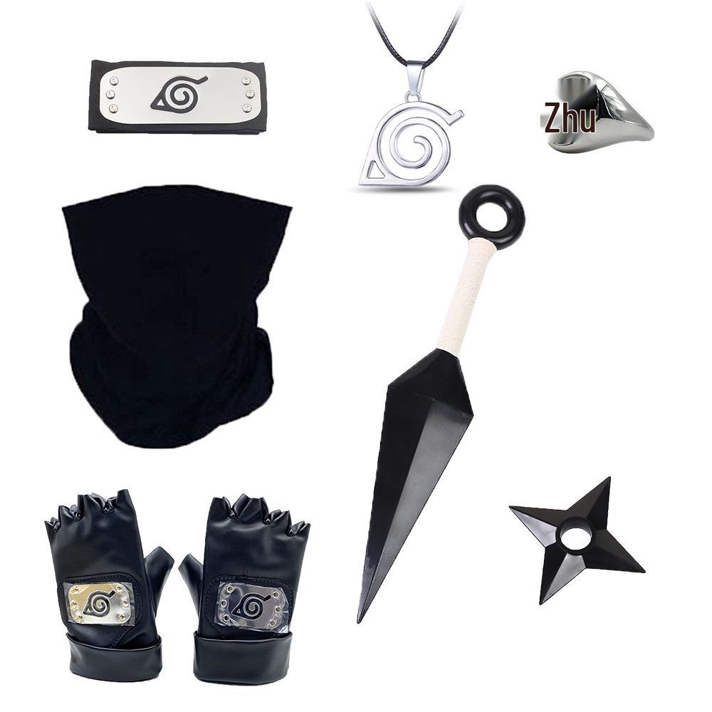 Доступный: Маска Какаши, Кунаи и сюрикены Наруто, Набор повязки Конохи