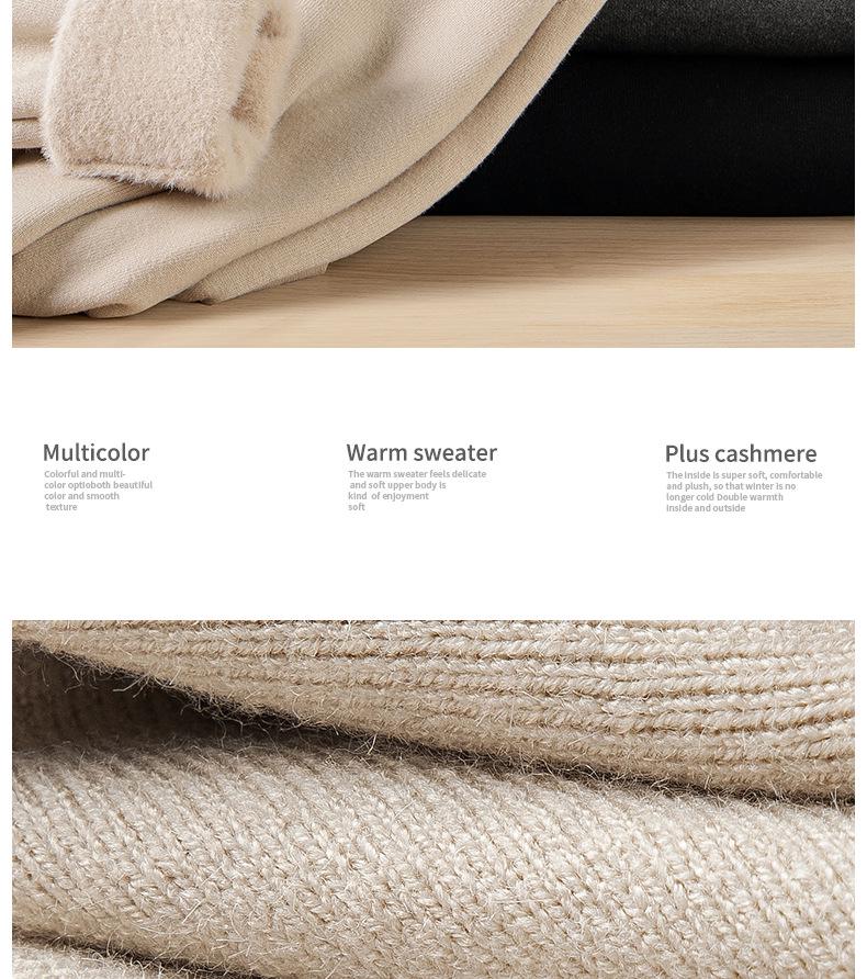 Мужской бархатный свитер с V-образным вырезом: Теплый, утолщенный трикотаж для осени/зимы 2025 г.