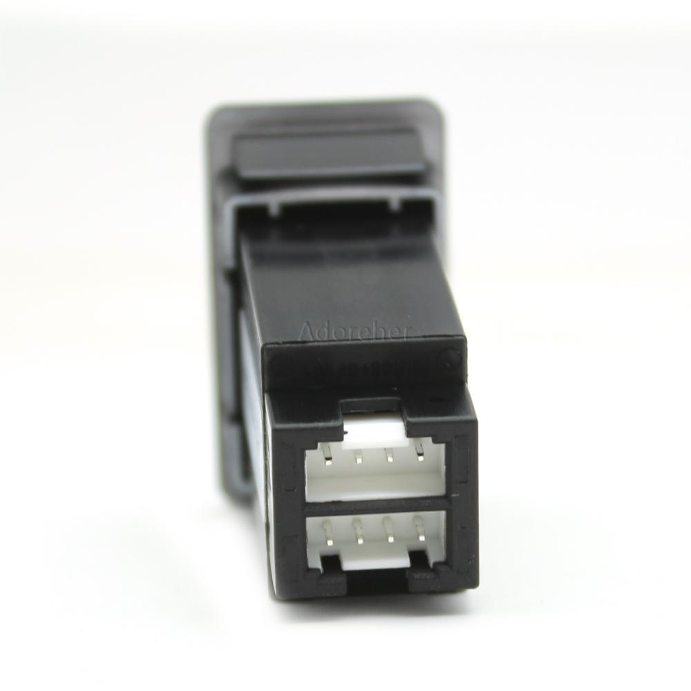 Автомобильное зарядное устройство с двумя портами USB и Type C для Nissan Patrol Y60 Y61 Зарядное устройство для телефона Автоадаптер 12В 2.1А Светодиодная подсветка