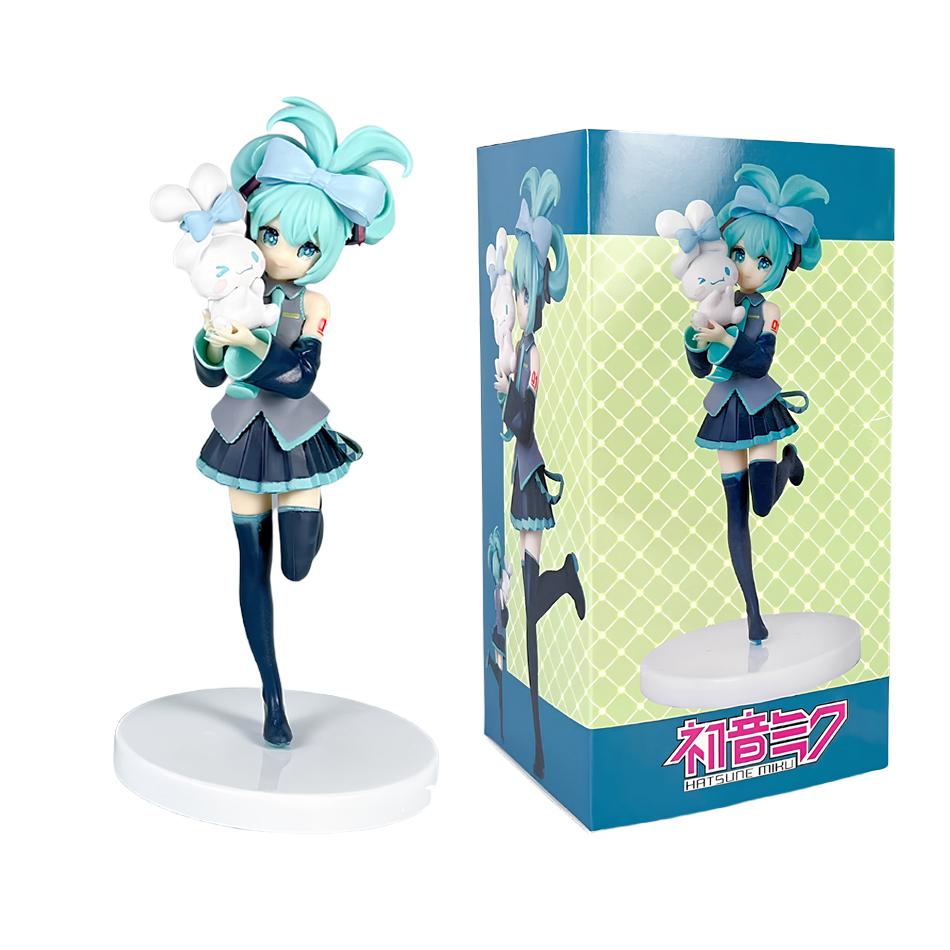 20 см аниме Hatsune Miku X Cinnamoroll фигурка аниме периферийные коллекционные модели декоративные украшения дети кавайный подарок
