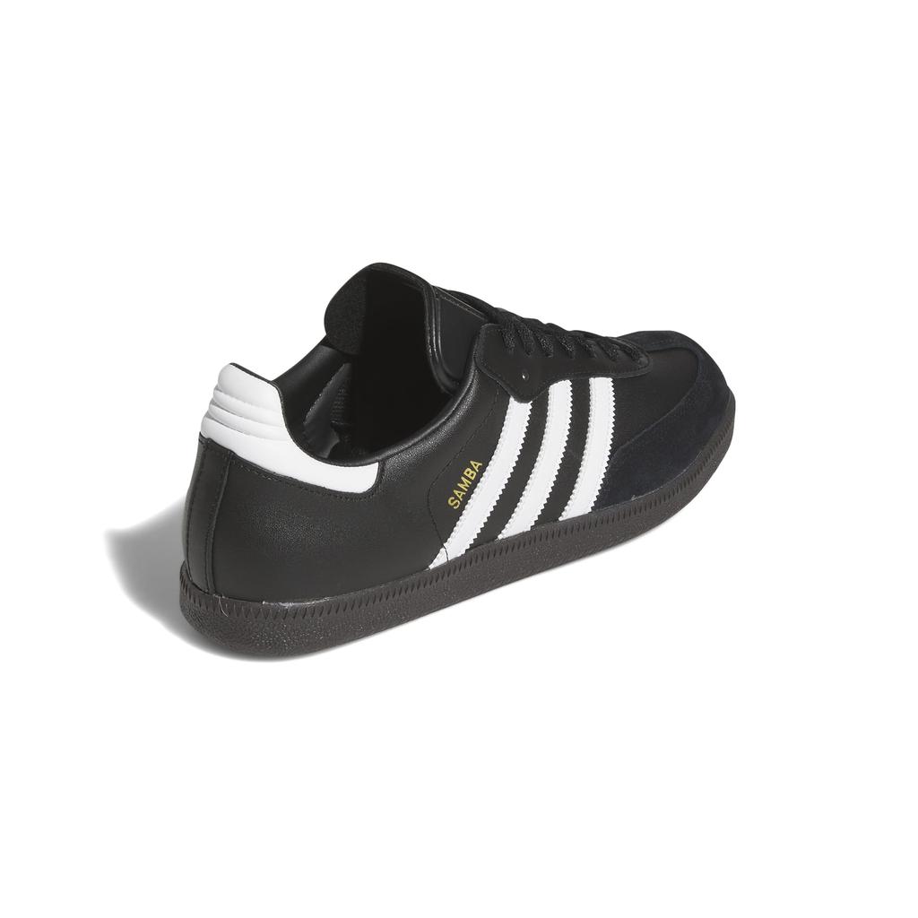 Футзальные кроссовки Samba Leather 10075 Core Black cm [Adidas] Мужские черные/Обувь белая/Core (019000) 27,0