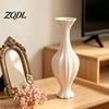 Contemporary Vases for Courtyard 3D Printed Artistic Vase, Modern Decorative Flower Minimalist Container, Vessels Fresh Bouquets Floral Arrangement