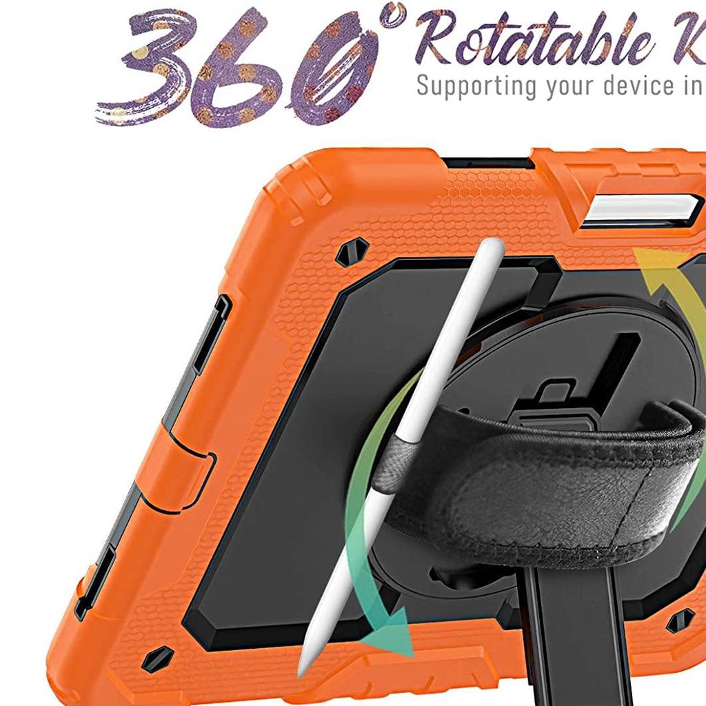 Противоударный чехол с подставкой для iPad Air 4 Air 5 10,9 2022, чехол-держатель для карандашей 10-го поколения + защитная пленка для экрана из ПЭТ + плечевой ремень