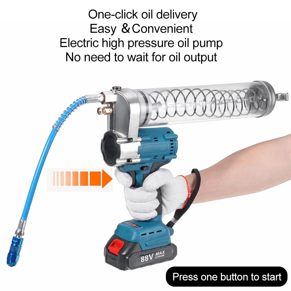 600CC 12000PSI Электрический смазочный пистолет Перезаряжаемый экскаватор высокого давления Автомобильная смазка Механическая смазка для зубчатых передач