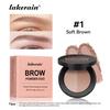 Lakerain Two Color Eyebrow Powder - Waterproof and Sweat Resistant Long-lasting Color, Fine Powder Lasting No Smudgy, Natural Eyebrow Shape,