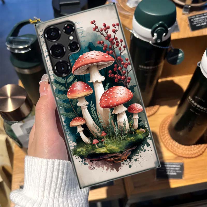 Чехол для телефона с рисунком разноцветных грибов для Samsung Galaxy S26 Ultra S25 Edge S24 S23 FE S21 Plus S20 S22 S10 Чехол TPU Capa Shell Sh