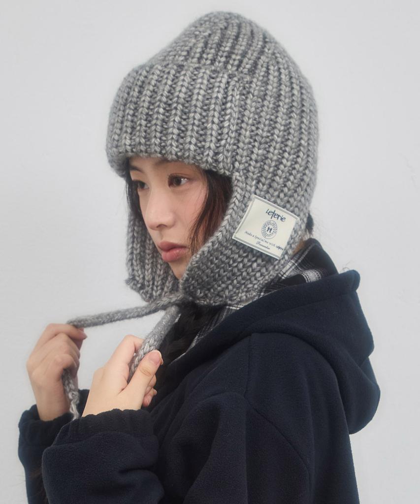 Кепка-ушанка Leteoli Lr Knit_Серая