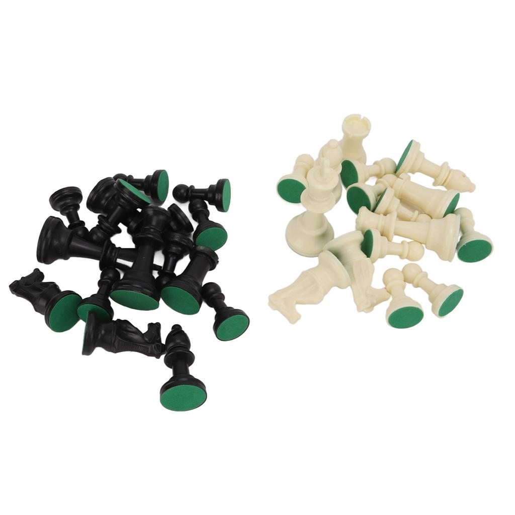 Chess Pieces Only PP Replacement Chessmen Figurine Pieces 75mm Height King for Party Camping Relaxing