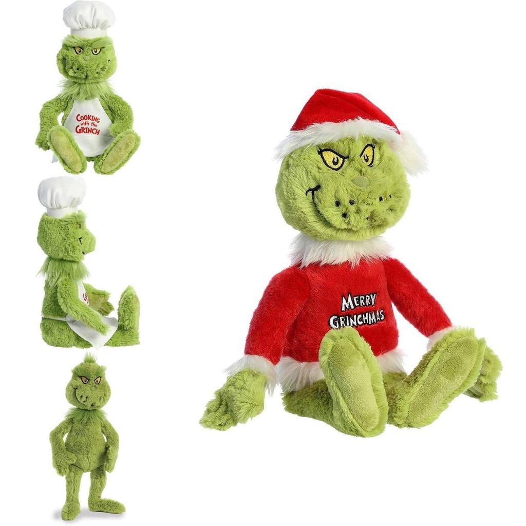 The Grinch Christmas Chef Dress Up Plush Toys Safe Snuggly Kids Gift