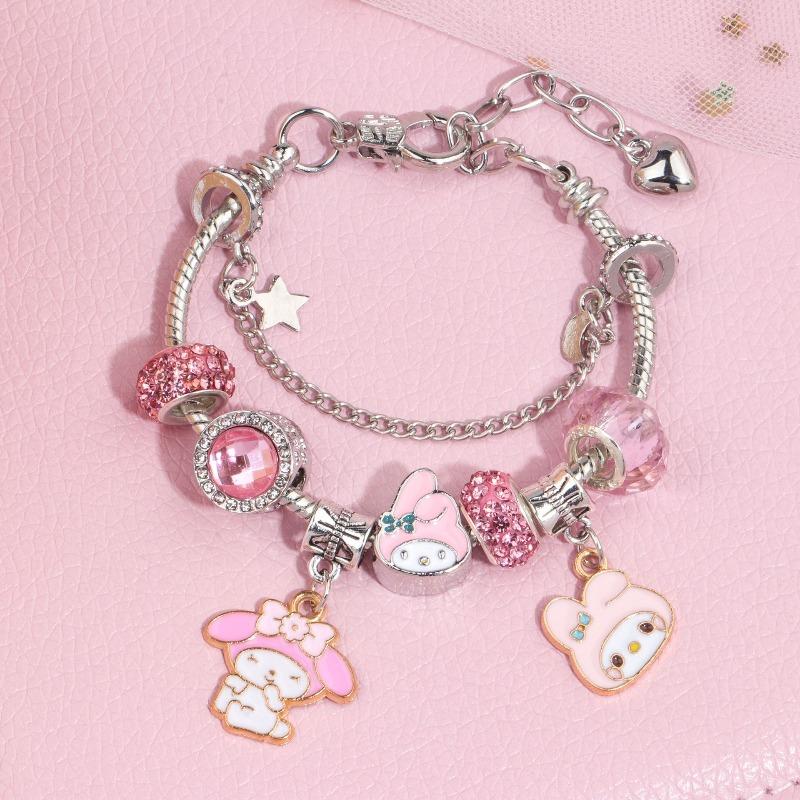 Браслет из бусин Sanrio, Мультяшный браслет из бусин с Мелоди, Собачкой Югуй, Куроми, Аксессуары