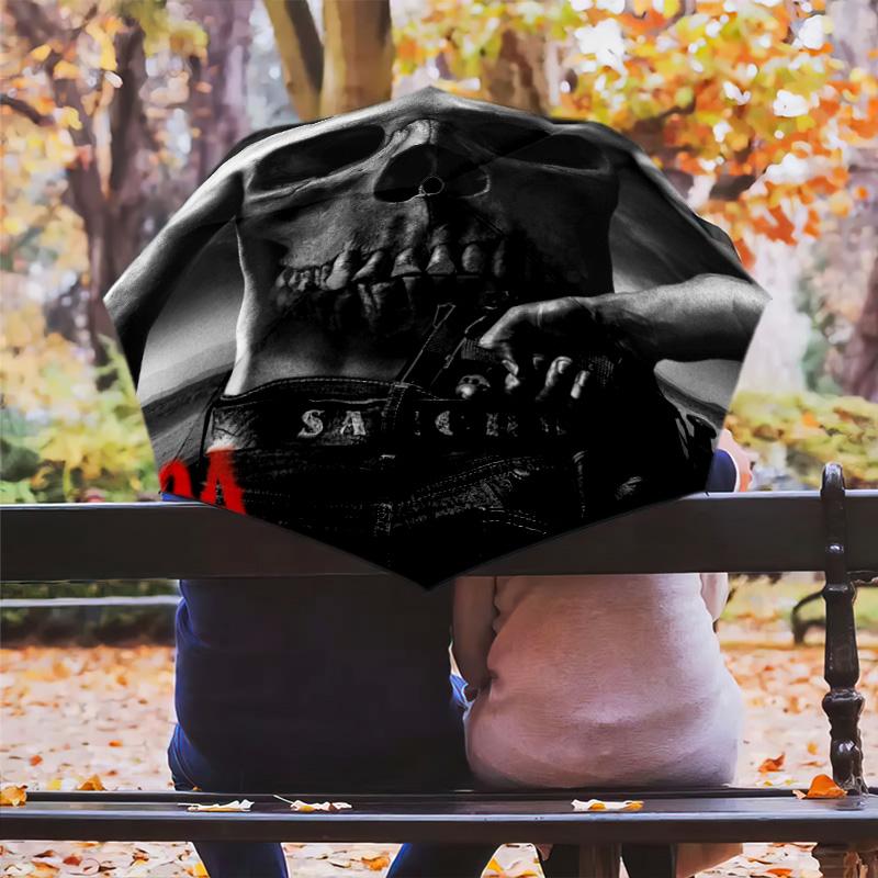 Riders Unite: Brotherhood Road Folding umbrella Suitable for all seasons Umbrella Umbrella Sun umbrella printing