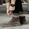 New Fashion Leather Breathable Men High Top Cotton Shoes Men Classic Waterproof and Anti Slip Ankle Boots Shoes Men Casual Shoes