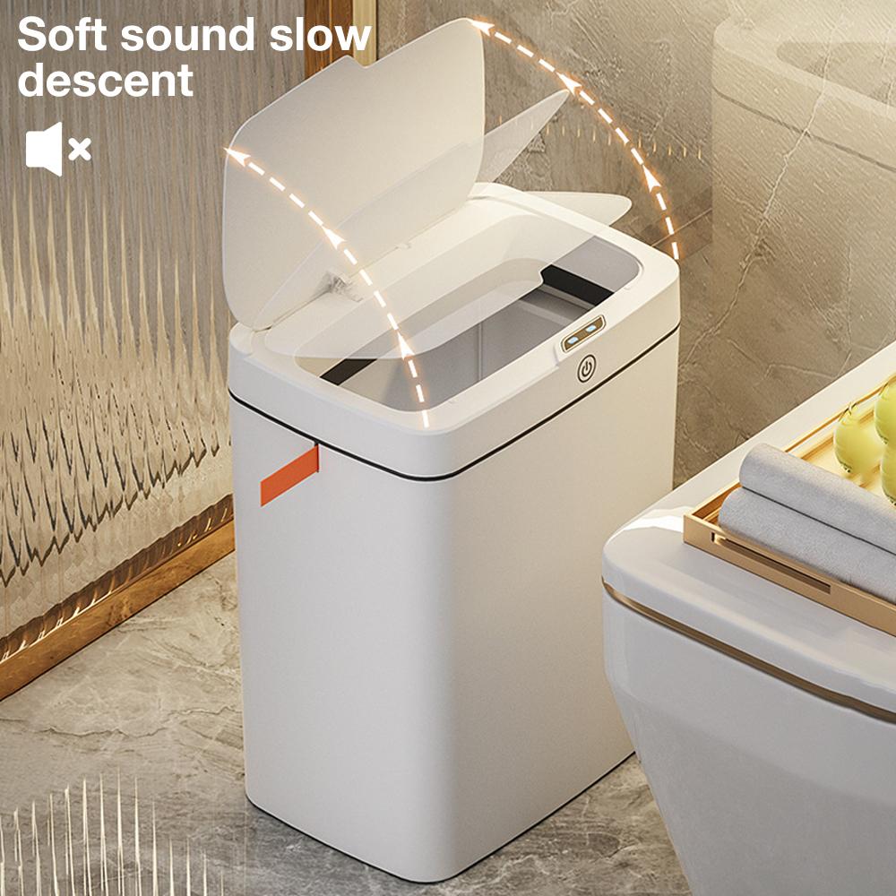 15 л Автоматическое Упаковочное Мусорное Ведро Умное Узкое мусорное ведро Для Ванной Туалета Водонепроницаемое Мусорное Ведро Умный Дом
