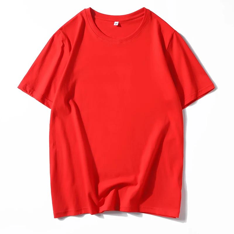 Summer Womens T Shirt Short Sleeve Tee 100% Cotton Plain Top Casual Woman Clothes Loose Top