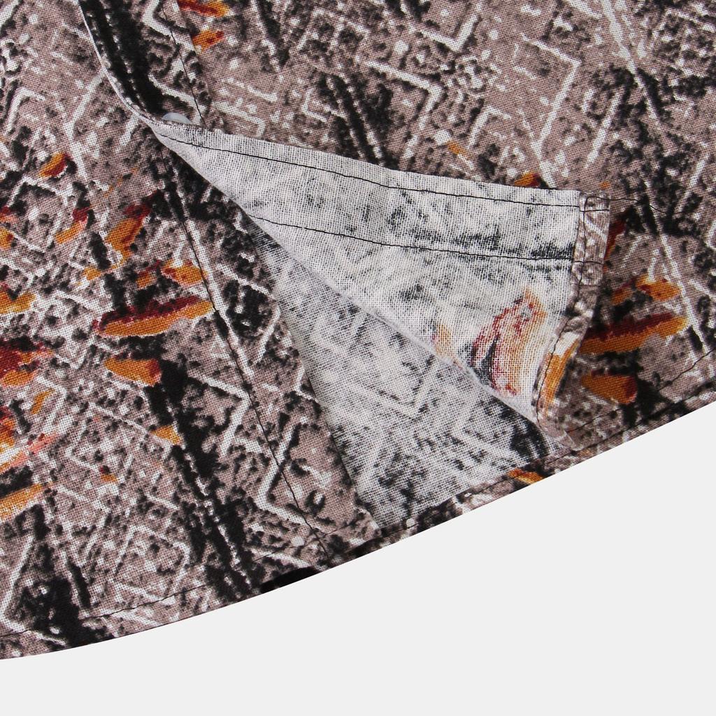 Мужская рубашка Hawaiian Vacation с коротким рукавом, свободная, повседневная, из хлопка и льна с принтом