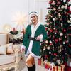 Рождественский костюм Костюм Санта Леди Зеленые волосы Гринич Костюм для вечеринки