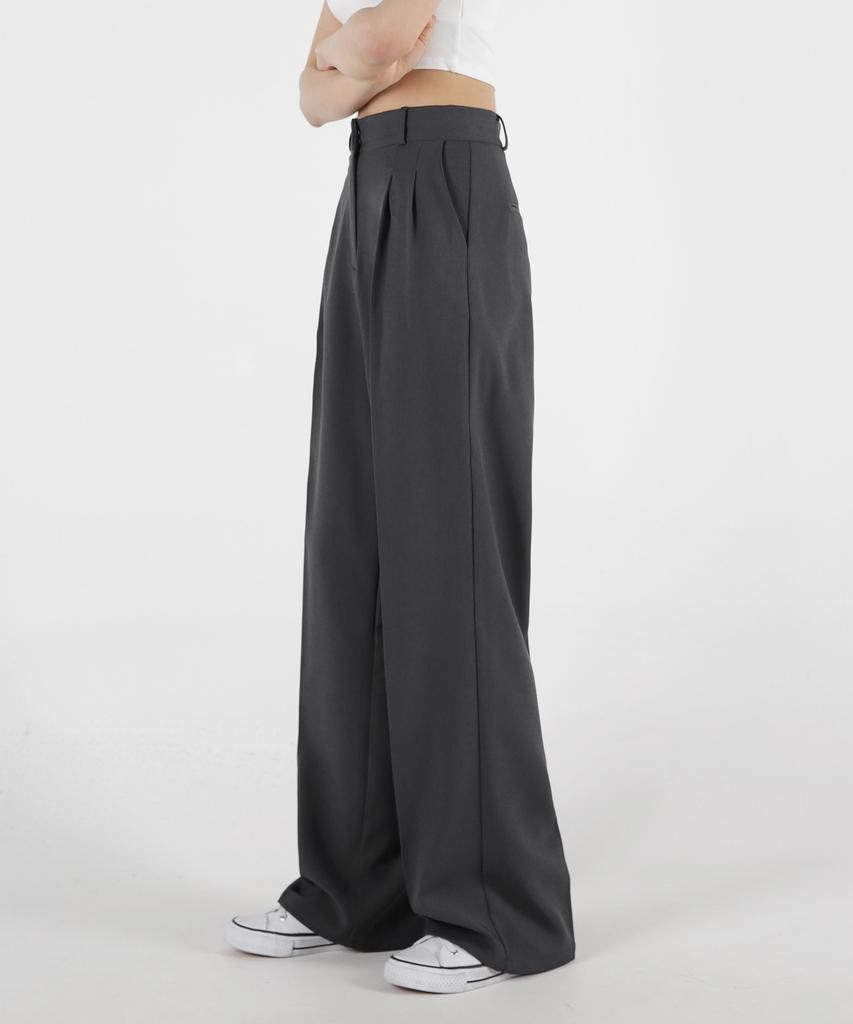 UMM Women'S Triple-Height Fitted Wide Straight Back Elastic Waist Slacks 5 Colors (B Type)