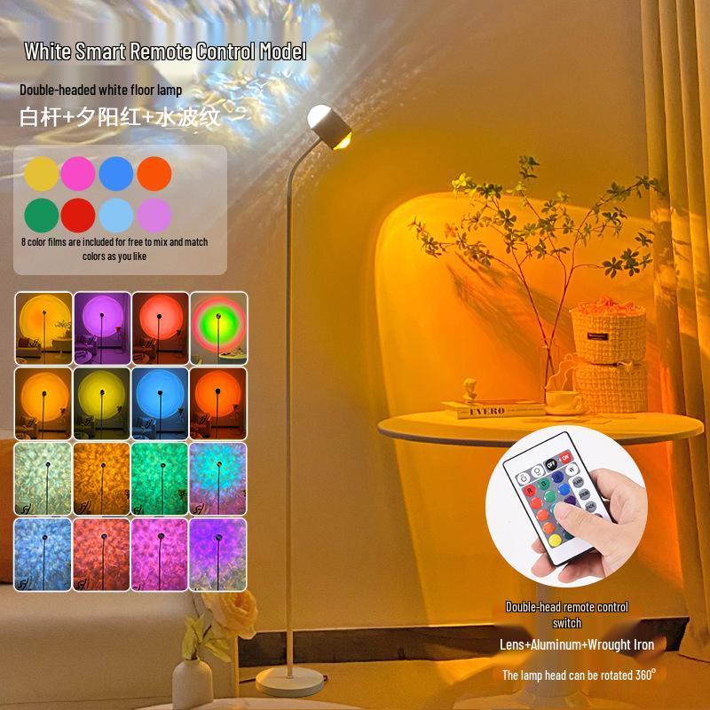 Dual-Head Sunset Ripple Light - Atmosphere & Decor for Bedrooms and Live Rooms