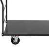 Flat Dolly Cart Flatbed Hand Truck 2000 lbs Heavy Duty Detachable Handle 4 Silent Casters 2 Brakes 360° Wheels Rustproof Iron Platform  for Factory