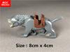 Нетоксичные Moc Кирпичи DIY Животное Волк Фигурка Аксессуары Образовательные Строительные Блоки Собранные Игрушки Подарки для Детей