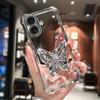 Transparent Butterfly Holder Anti Drop Cover For Samsung Galaxy A32 A22 A12 A73 A53 A33 A23 A05 Shockproof Protection Phone Case