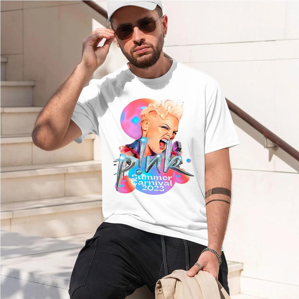 Pnk Summer Carnival 2026 New Fashion Heavyweight Hot Selling Retro Printed Pattern Fun Round Neck Tshirt For Daily Comfort