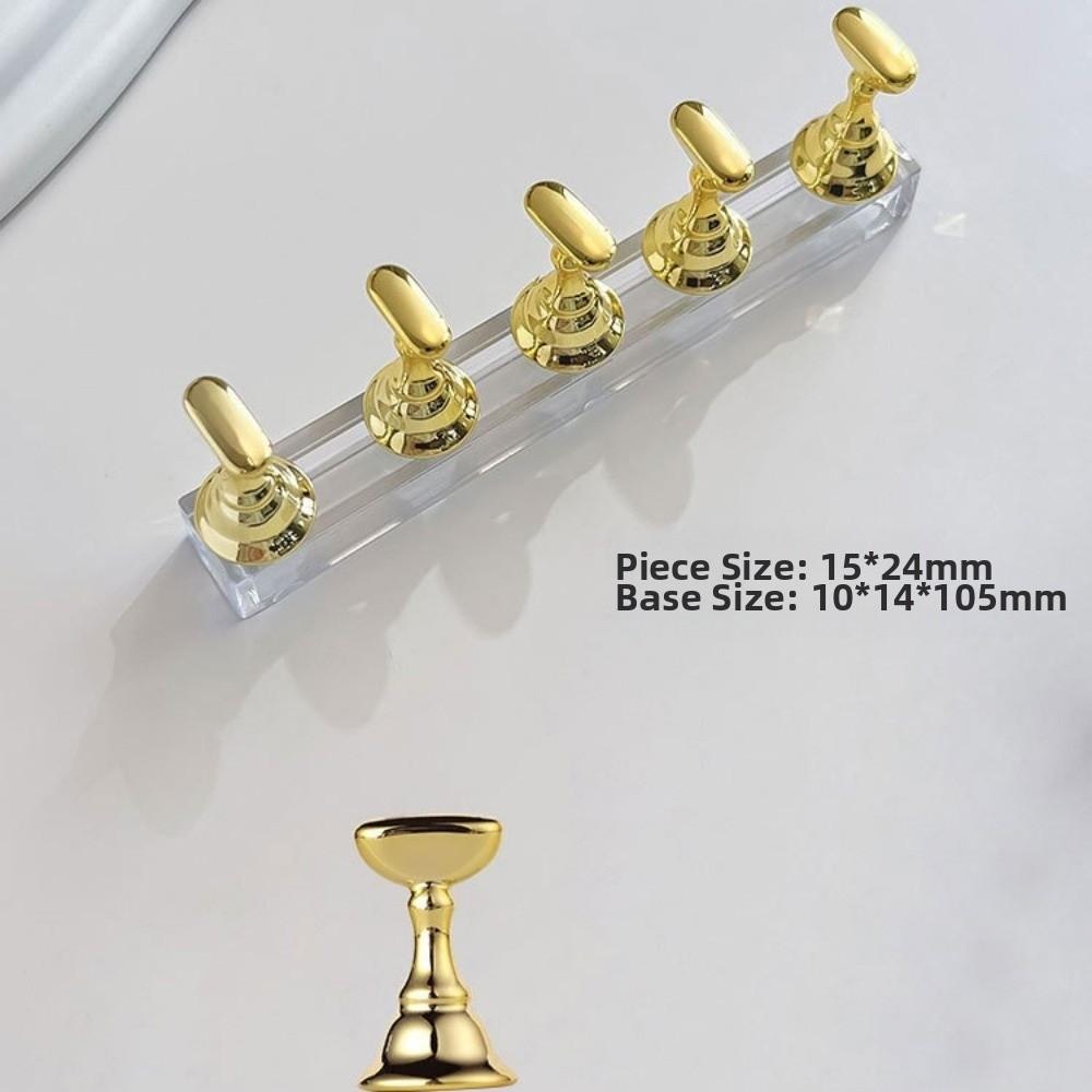 5Pcs Crystal Base Magnetic Nail Art Holder Multi-color Nail Training Holder Press on Nail
