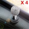 Блестящая ручка двери из алюминиевого сплава, инкрустированная стразами, ручка-кнопка для замка внутренней двери, штифты для автомобиля, грузовика, внедорожника, авто, 4 шт.