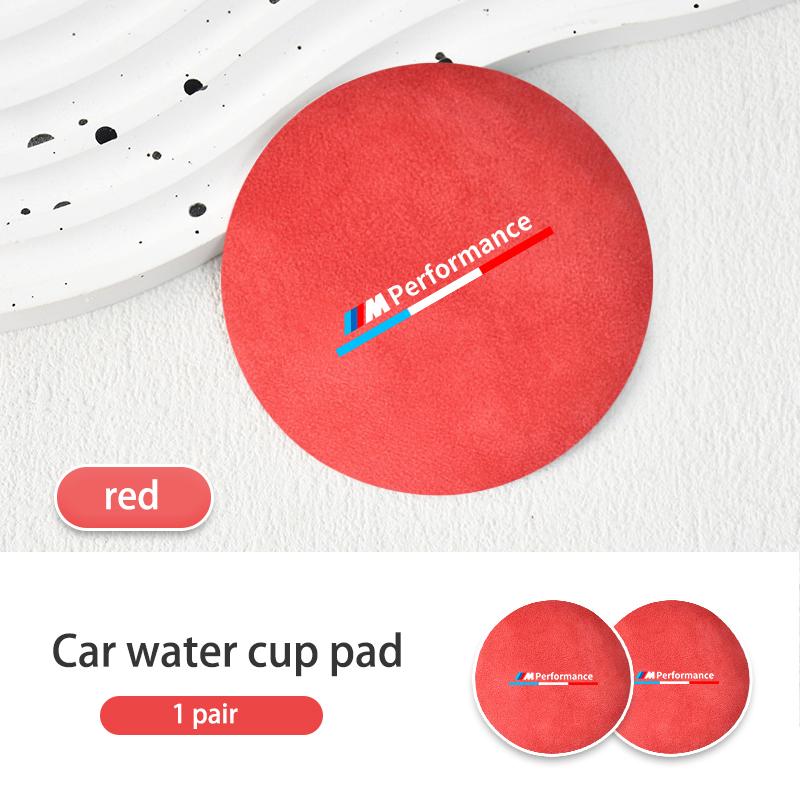 1pair Car Coaster Water Cup Seat Non-slip Mat accessories For BMW 1 2 3 5 7 Series X1 X2 X3 X4 X5 X6 G20 G30 G11 G12