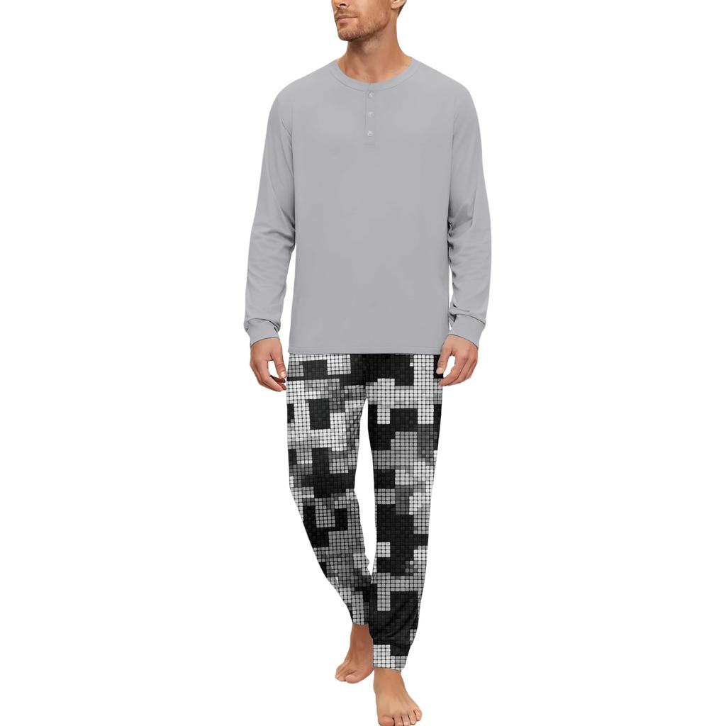 Men's Pajama Set, Long Sleeve And Long Pants, Two-piece Set