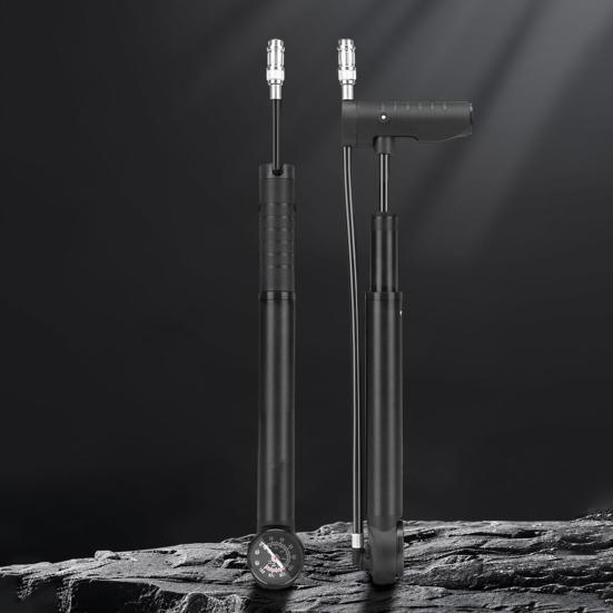 Мини-насос для велосипеда с креплением для манометра 160 фунтов на квадратный дюйм из алюминиевого сплава универсальный горный велосипед для шоссейных горных велосипедов