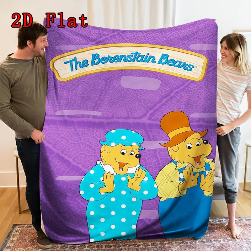 Berenstain Bears 2D Flat Pattern Flannel Blanket High quality All Seasons Warmth and Comfort Perfect for Christmas Gifts.MMT0918027
