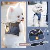 Vest Type Dog Denim Leash Pet Leash Walking Dog Rope Dog Chain Teddy Chest Back Autumn and Winter Supplies