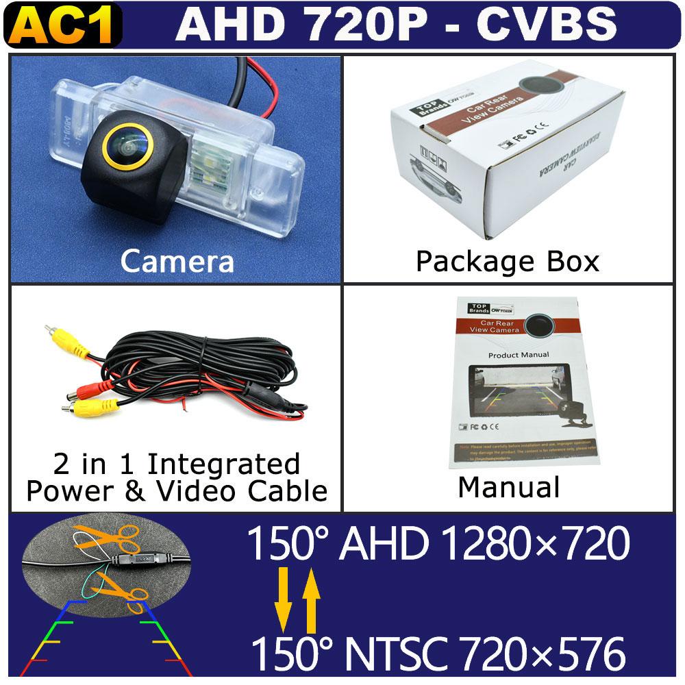 170° Golden Lens AHD 1080P Vehicle Car Rear View Camera For Citroen C4 2004-2018 C5 MK2 2007-2017 C5 4D Sedan (X7) Car Monitor