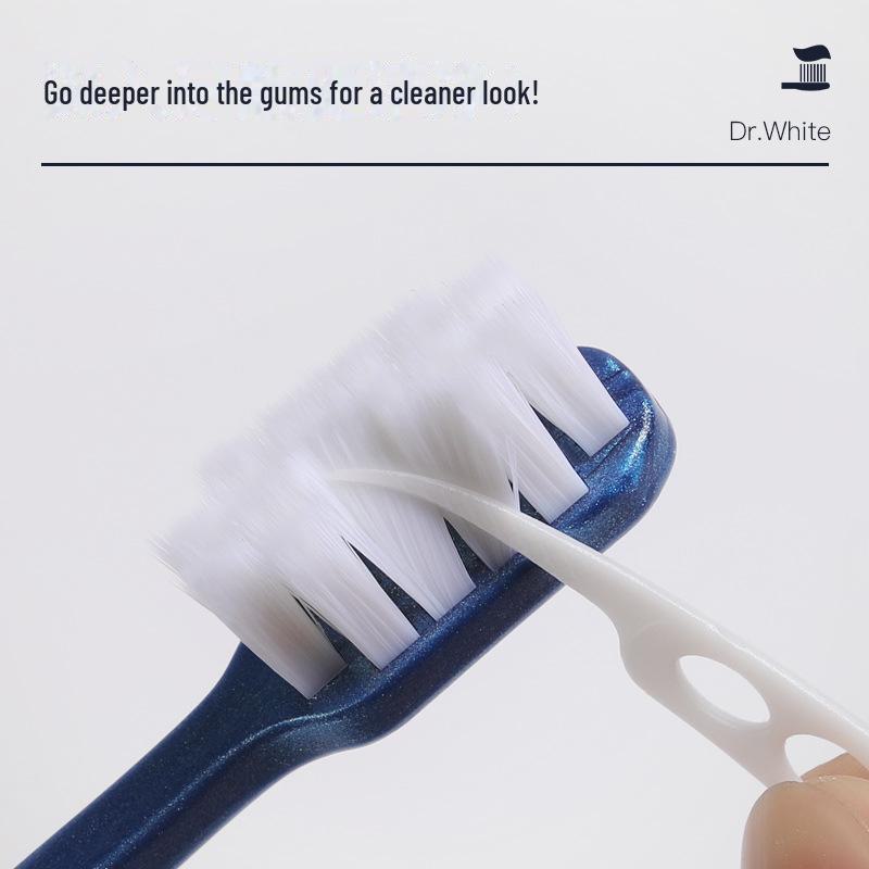 «Премиум-мягкая зубная щетка с 10 000 щетинками и широкой головкой для бережного ухода за деснами и чистки зубов, в индивидуальной упаковке»