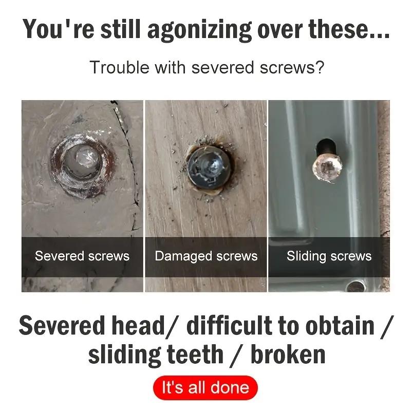 Извлекатель поврежденного винта, сломанный болт, сорванный набор, инструмент с двойной головкой, легкое извлечение, демонтируйте шпильку, скользящие зубья, сносной съемник