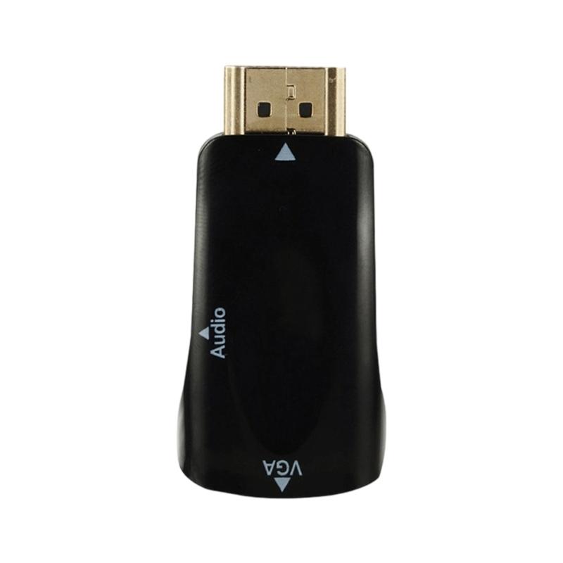 1080P Преобразователь видеосигнала с ПК/компьютера HDTV на VGA, адаптер VGA (розетка) на HDTV (штекер) для ноутбука, ТВ-приставки, монитора, проектора