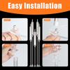 Candle Holder Centerpiece Candelabra Centerpieces, Tall Candelabra, Clear Taper Candlestick Holder, 5 Arm Candlesticks Acrylic Wedding with Shade, LED
