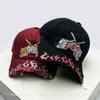 Baseball Flag Flame Letteringing Alphabet Stitched Street Urban Style Niche Women  Men Her Him For Fresh Caps Peaked Hats Sunshade Broken Eave